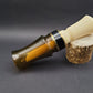 Beer bottle and ivory acrylic J-frame single reed duck call