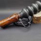 Handcrafted wooden double reed squirrel call in Cocobolo