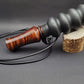 Handcrafted wooden double reed squirrel call in Crosscut Cocobolo